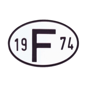 Plaque "F" millésime 1974